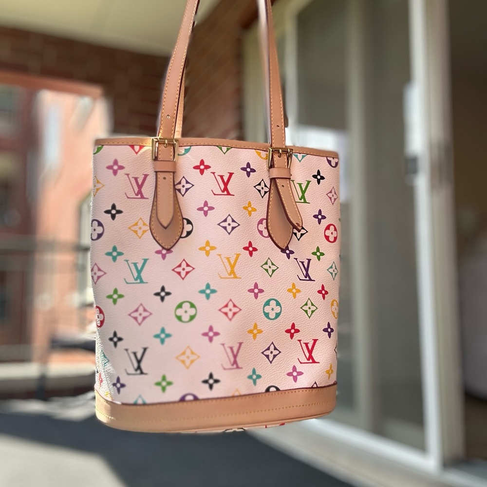 Louis Vuitton Multicolor Bucket Leather Handbag - Picture 9 of 11